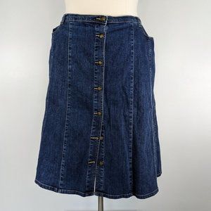 Liz & Me Denim Button Front Skirt